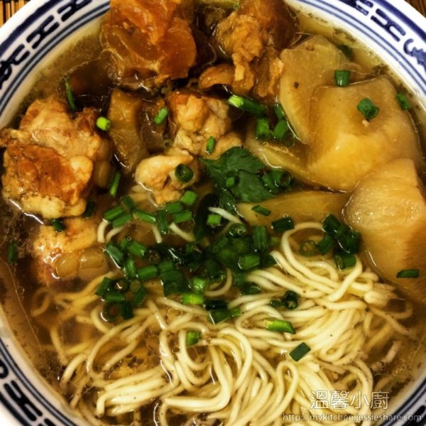 之前做的自製鹵水牛筋上海湯麵